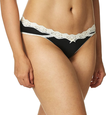 Maidenform Women'S Sexy Must Haves Bikini Panty Apparel & Accessories > Clothing > Underwear & Socks > Underwear Maidenform Black/Ivory 6 