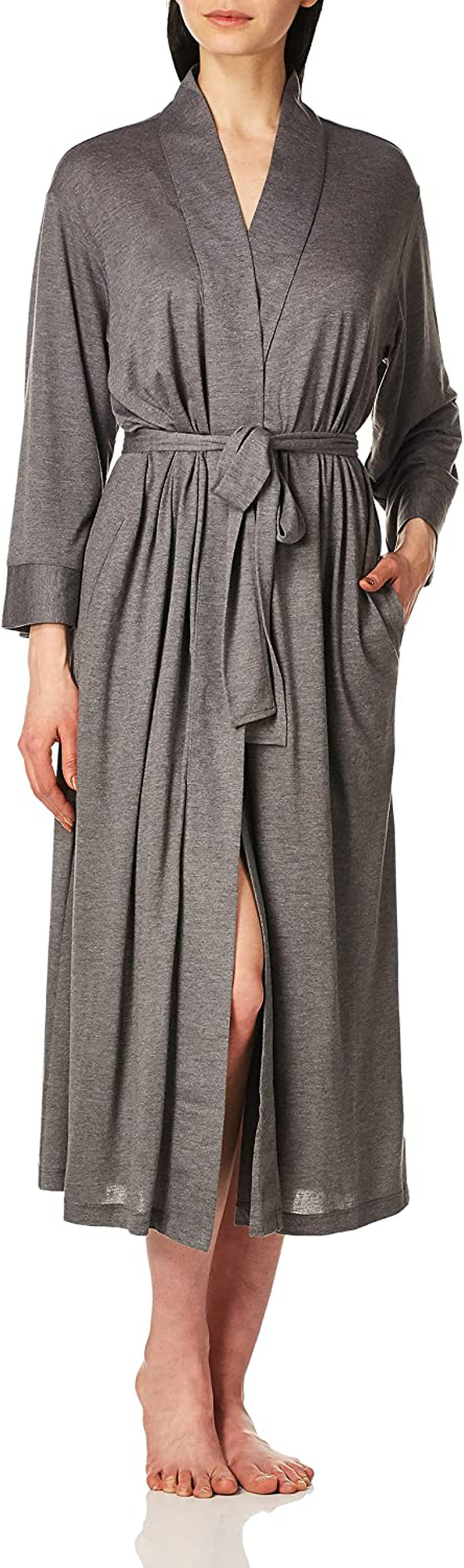 N Natori Women'S Congo Robe Apparel & Accessories > Clothing > Sleepwear & Loungewear > Robes N Natori Heather Grey Large 
