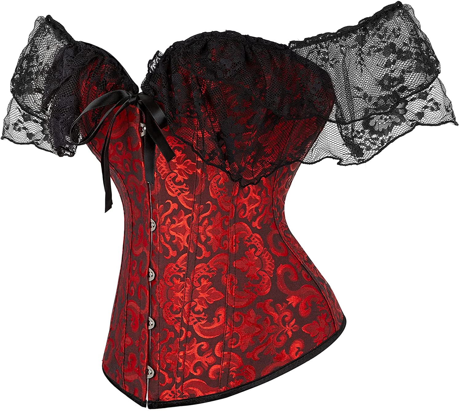 Corset Top for Women Sexy Strappy Bustier Faux Leather Overbust Waist Cincher Lace up Shapewear Top Summer Outwear Top Apparel & Accessories > Clothing > Underwear & Socks > Lingerie DCD   
