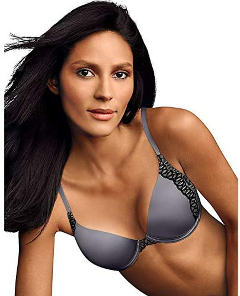 Maidenform Women's Natural Boost Demi Bra 09428 Apparel & Accessories > Clothing > Underwear & Socks > Bras Maidenform Steel Grey/Black 34B 