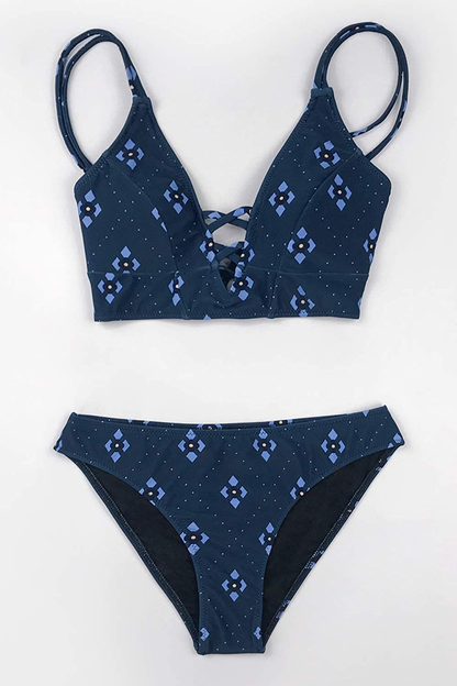 CUPSHE Women'S Dream Space Lace up Bikini Set Beach Swimwear  Kylie Max   