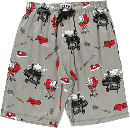 Lazy One Pajama Shorts for Men, Men'S Separate Bottoms, Cotton Loungewear Apparel & Accessories > Clothing > Sleepwear & Loungewear > Pajamas Kylie Max   