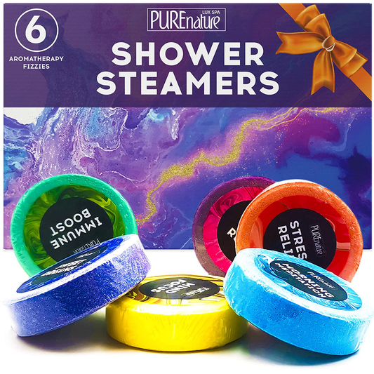 Aromatherapy Shower Steamers - Bath Bombs for Showers - Stress Relief and Relaxation Spa Gifts for Women and Mom Who Has Everything - Relaxing Tablets with Eucalyptus, Lavender for Relaxation Arts & Entertainment > Party & Celebration > Gift Giving PURE NATURE LUX SPA   