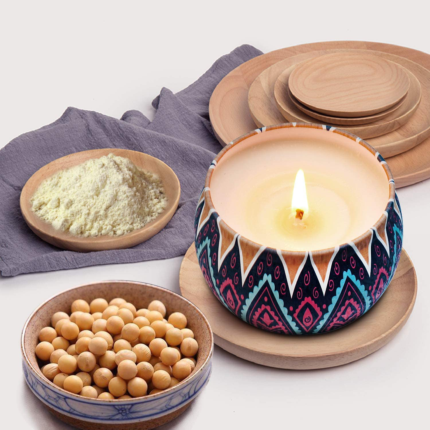 Scented Candles Gifts Set for Women, Aromatherapy Candles for Home Scented, Upgraded Large Tin of Soy Candle Lavender Candle Birthday Gifts for Women Mom Bath Spa Meditation Christmas Gifts Candles Arts & Entertainment > Party & Celebration > Gift Giving LGJDF   