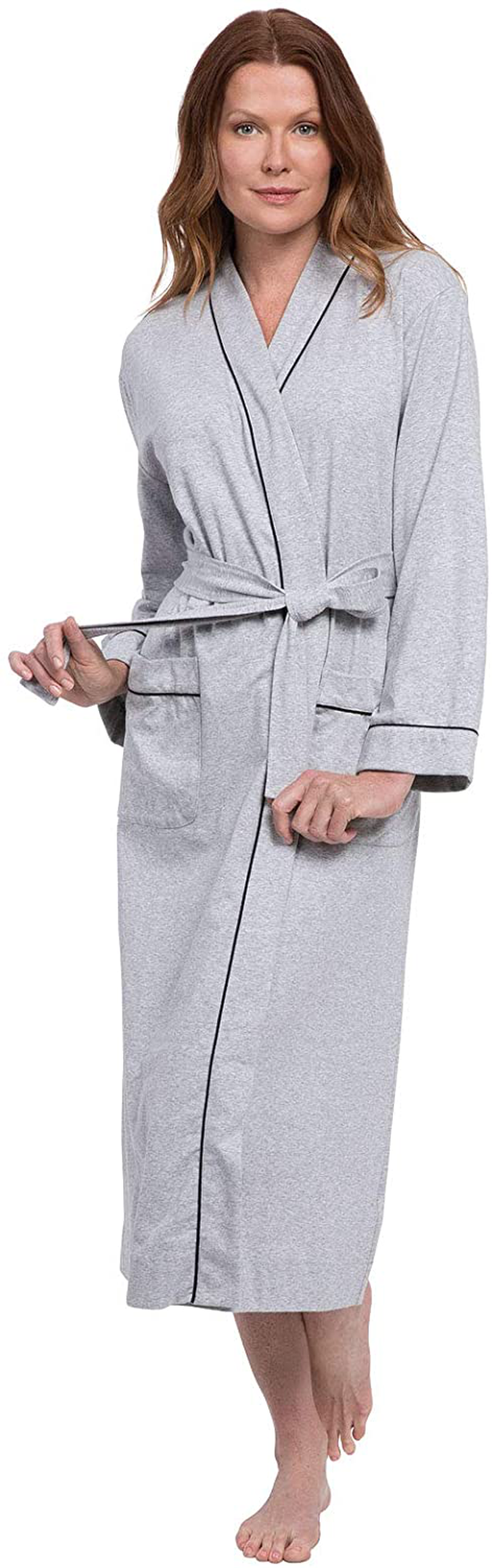 Pajamagram Long Women'S Cotton Robes - Soft Robe Womens Apparel & Accessories > Clothing > Sleepwear & Loungewear > Robes PajamaGram Heather Gray X-Large 