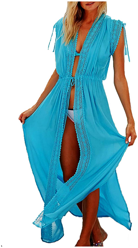 Wander Agio Womens Bikini Cover Ups Beach Coverup Swimsuits Sunscreen Long Top Apparel & Accessories > Clothing > Swimwear Kylie Max   