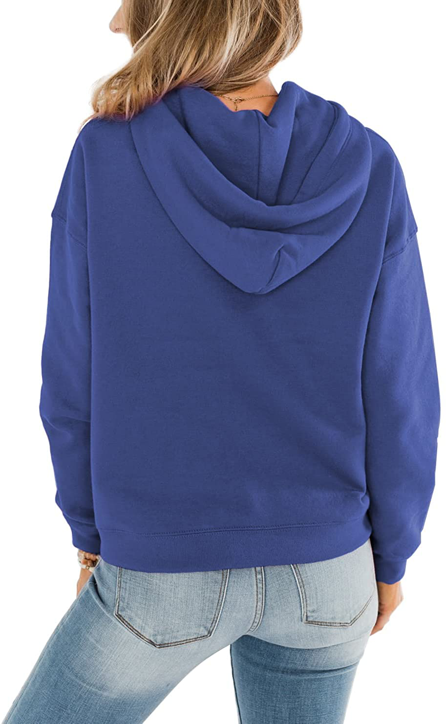 ORANDESIGNE Women’S Casual Hoodies Long Sleeve Pullover Tops Loose Lightweight Sweatshirt with Pocket Apparel & Accessories > Clothing > Activewear Kylie Max   