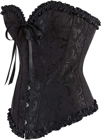 Evababy Women Sexy Floral Boned Corset Overbust Body Shaper Bustier Apparel & Accessories > Clothing > Underwear & Socks > Lingerie EVAbaby   