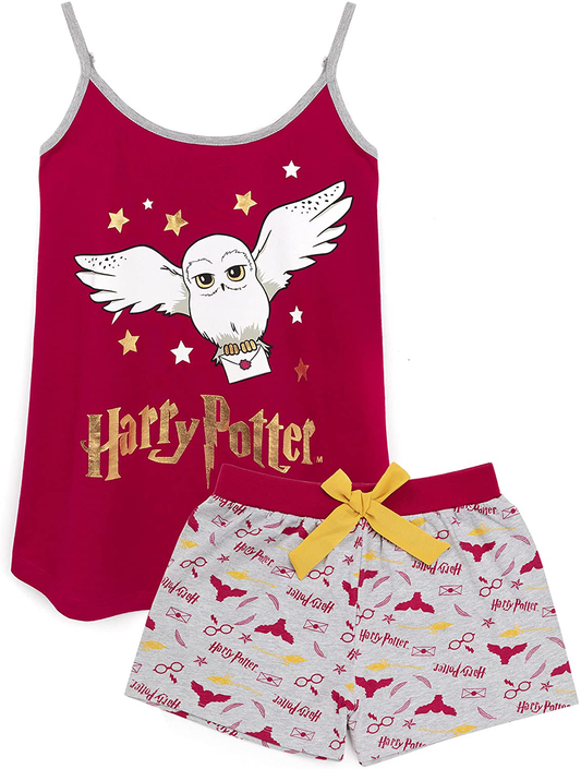 Harry Potter Pyjamas Womens Adults Hedwig Vest & Shorts Loungewear Apparel & Accessories > Clothing > Sleepwear & Loungewear > Pajamas Harry Potter X-Large  