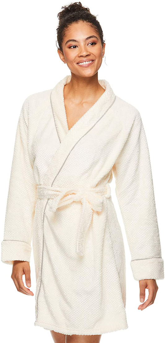Tahari Womens Super Soft and Comfortable Warm Fleece Pajama Lounge Robe Bathrobe Apparel & Accessories > Clothing > Sleepwear & Loungewear > Robes Kylie Max   