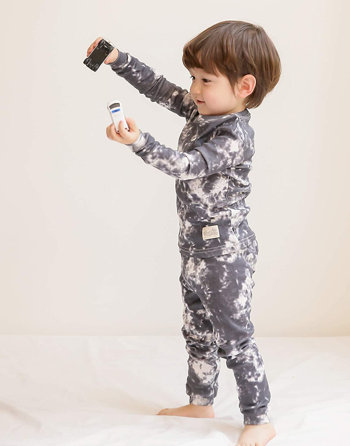 VAENAIT BABY 12M-12 Toddler Kids Boys Girls 100% Cotton Marbling Sung Fit Sleepwear Pajamas 2Pcs Pjs Set Apparel & Accessories > Clothing > Sleepwear & Loungewear > Pajamas Kylie Max   