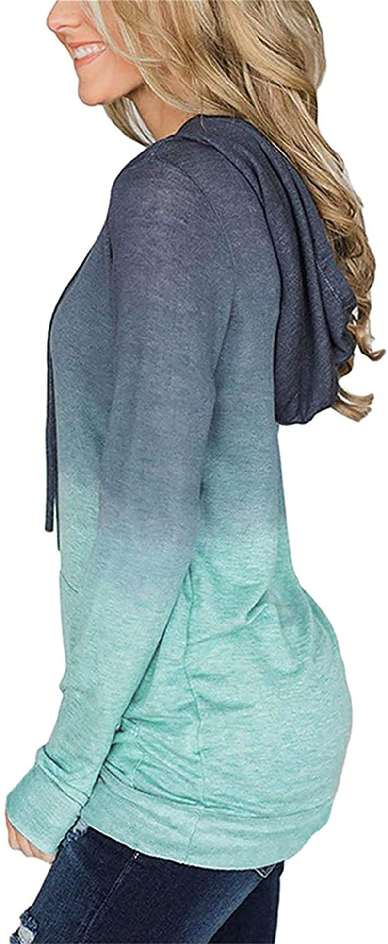 Onlypuff Womens Hoodie Sweatshirts Casual Tunic Tops Long Sleeve Hoody with Kangaroo Pockets Apparel & Accessories > Clothing > Activewear Kylie Max   