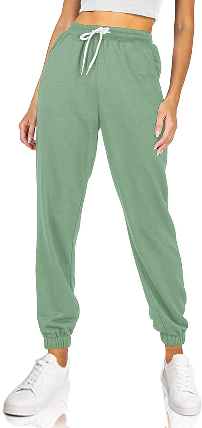 AUTOMET Women'S Cinch Bottom Sweatpants High Waisted Athletic Joggers Lounge Pants with Pockets Apparel & Accessories > Clothing > Activewear Kylie Max   