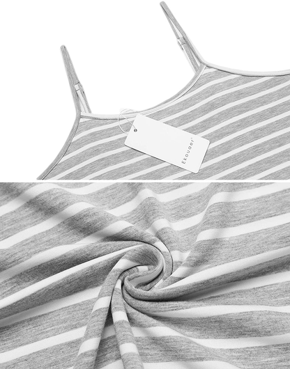 Ekouaer Women Cami Pajamas Set Striped Shorts Set Spaghetti Strap Sexy Lingerie Sleep Sets Apparel & Accessories > Clothing > Sleepwear & Loungewear Kylie Max   