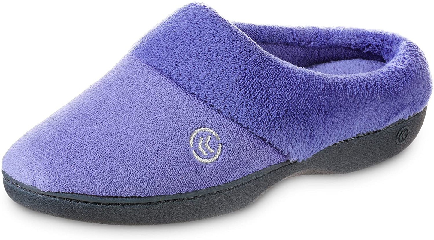 isotoner Women's Cozy Terry Hoodback Clog Slipper with Soft Memory Foam, Comfort Arch Support, and an Indoor/Outdoor Sole Arts & Entertainment > Party & Celebration > Gift Giving KYLIE MAX Deep Periwinkle 6.5-7 