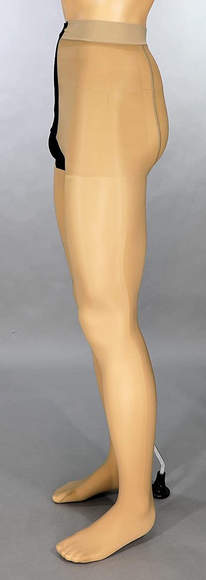 Glossy Mens Pantyhose with Fly Pouch Apparel & Accessories > Clothing > Underwear & Socks > Shapewear Generic   