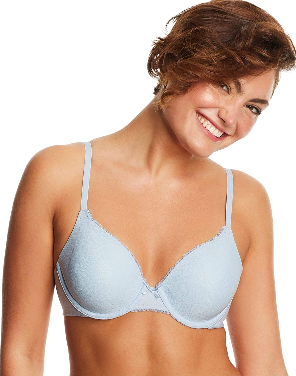 Maidenform Women'S Comfy Soft Full Coverage Underwire Bra 09404 Apparel & Accessories > Clothing > Underwear & Socks > Lingerie Maidenform Ciel Blue 40D 