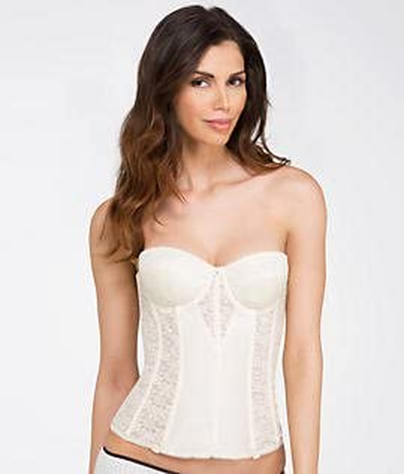 Women'S Lace Longline Corset - Full Length Bridal Bra with Garters Apparel & Accessories > Clothing > Underwear & Socks > Lingerie Dominique   