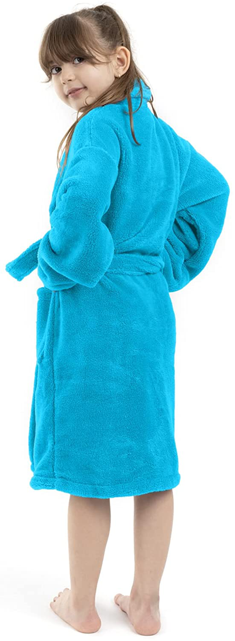BC BARE COTTON Bare Cotton Kids Microfiber Fleece Shawl Robe - Girls Apparel & Accessories > Clothing > Sleepwear & Loungewear > Robes Kylie Max   