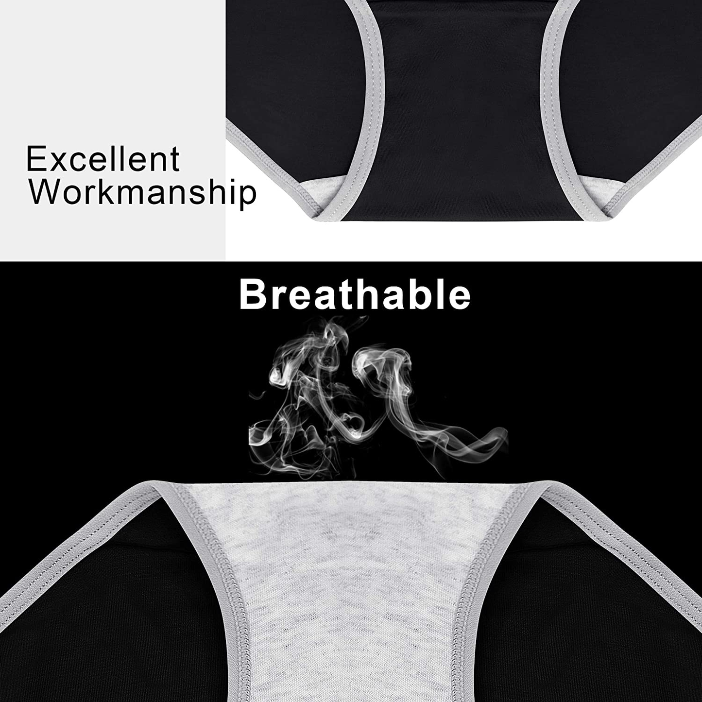 Cotton Full Coverage Underwear Womens Panties No Ride up Hipster Soft Breathable Stretch Bikini Ladies Briefs 6 Pack Apparel & Accessories > Clothing > Underwear & Socks > Underwear DUKAWA   