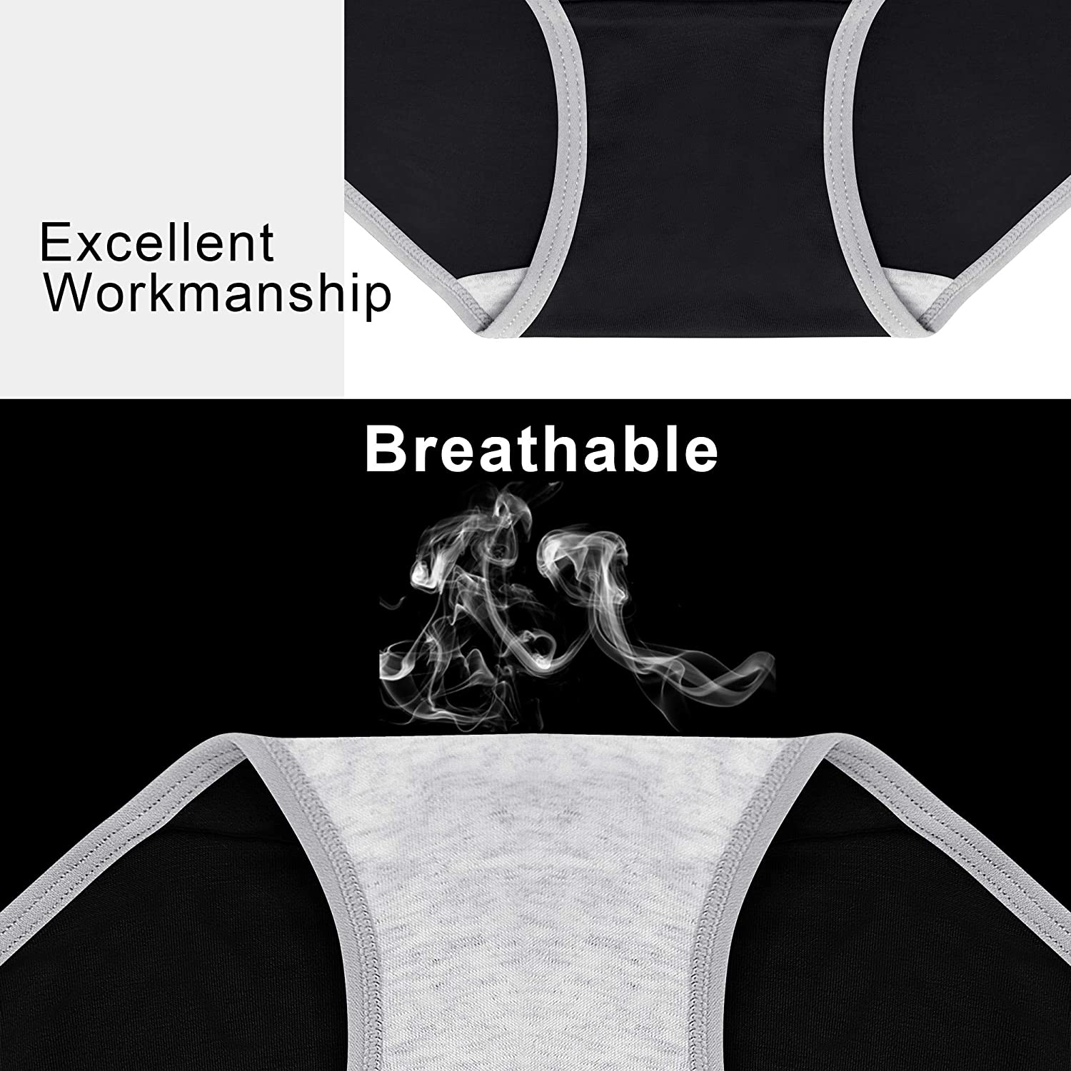 Cotton Full Coverage Underwear Womens Panties No Ride up Hipster Soft Breathable Stretch Bikini Ladies Briefs 6 Pack Apparel & Accessories > Clothing > Underwear & Socks > Underwear DUKAWA   