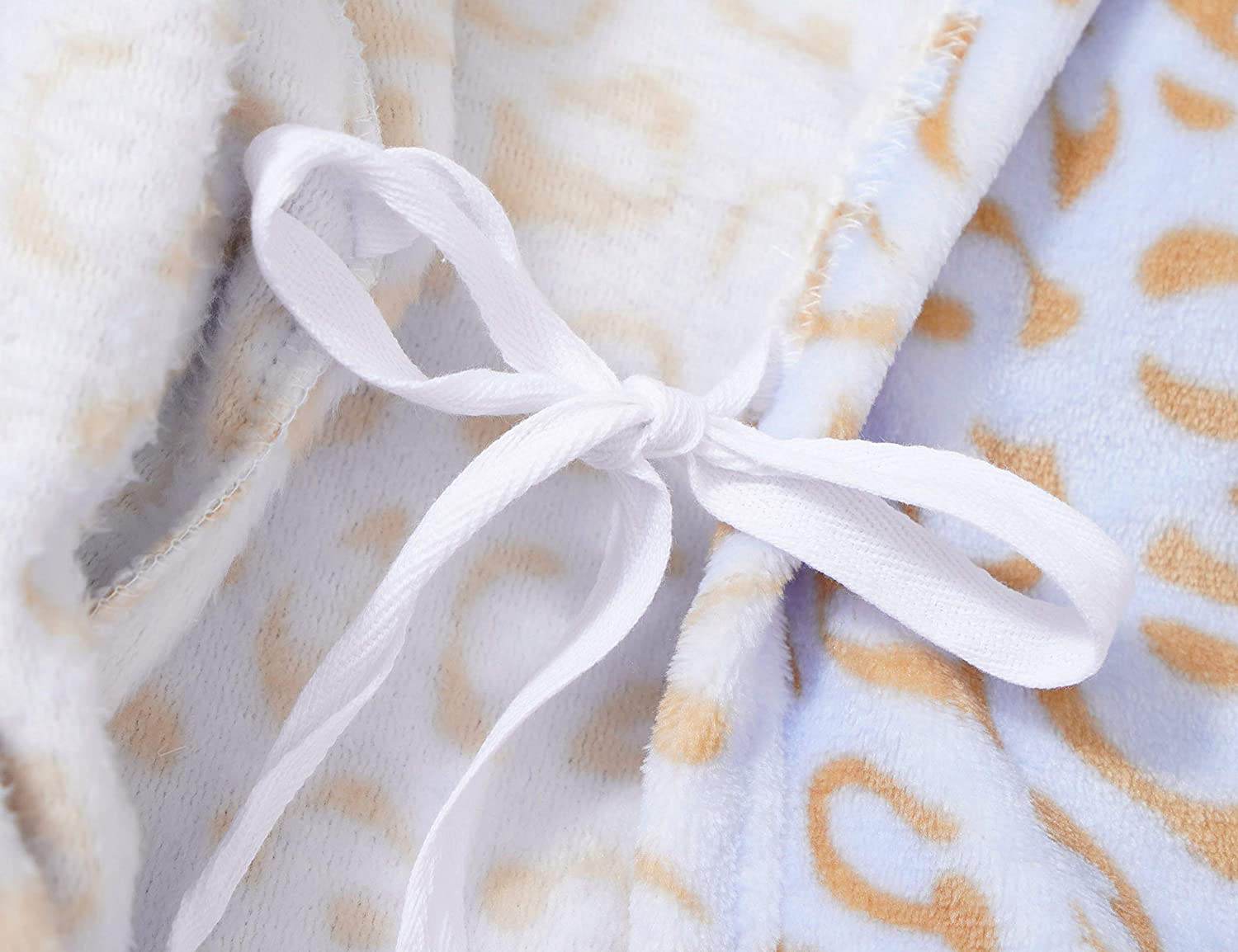Leopard Cat Robe for Girls Fleece Toddler Kids Teen Hooded Bathrobe Size 4T - 18 Apparel & Accessories > Clothing > Sleepwear & Loungewear > Robes Kylie Max   