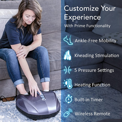 Miko Shiatsu Foot Massager Machine With Deep-Kneading, Compression, Heat and Multi-Level Settings for Plantar Fasciitis, Neuropathy, and Diabetics, Up to Size 13 Arts & Entertainment > Party & Celebration > Gift Giving Miko   