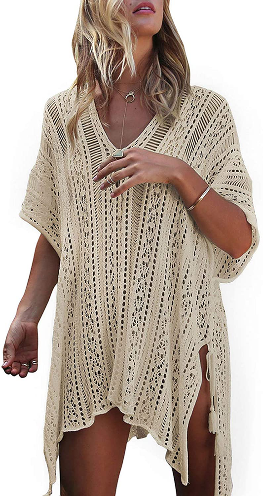 Shermie Swimsuit Cover Ups for Women V Neck Loose Beach Bikini Bathing Suit Cover Up Apparel & Accessories > Clothing > Swimwear Kylie Max   