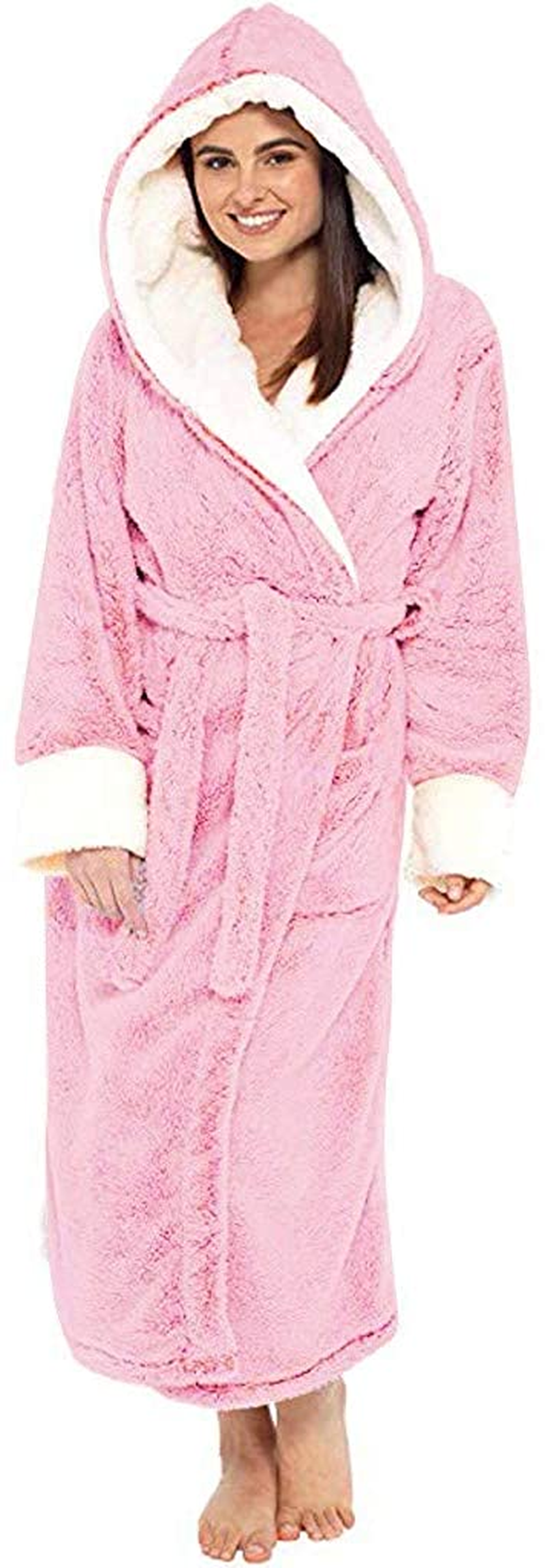 Women'S Autum Winter plus Size Hooded Jumpsuit Pajamas Robe,Loose Long Bathrobe Sleepwear Loungewear Negligees Nightgowns Apparel & Accessories > Clothing > Underwear & Socks > Shapewear AKshehe   