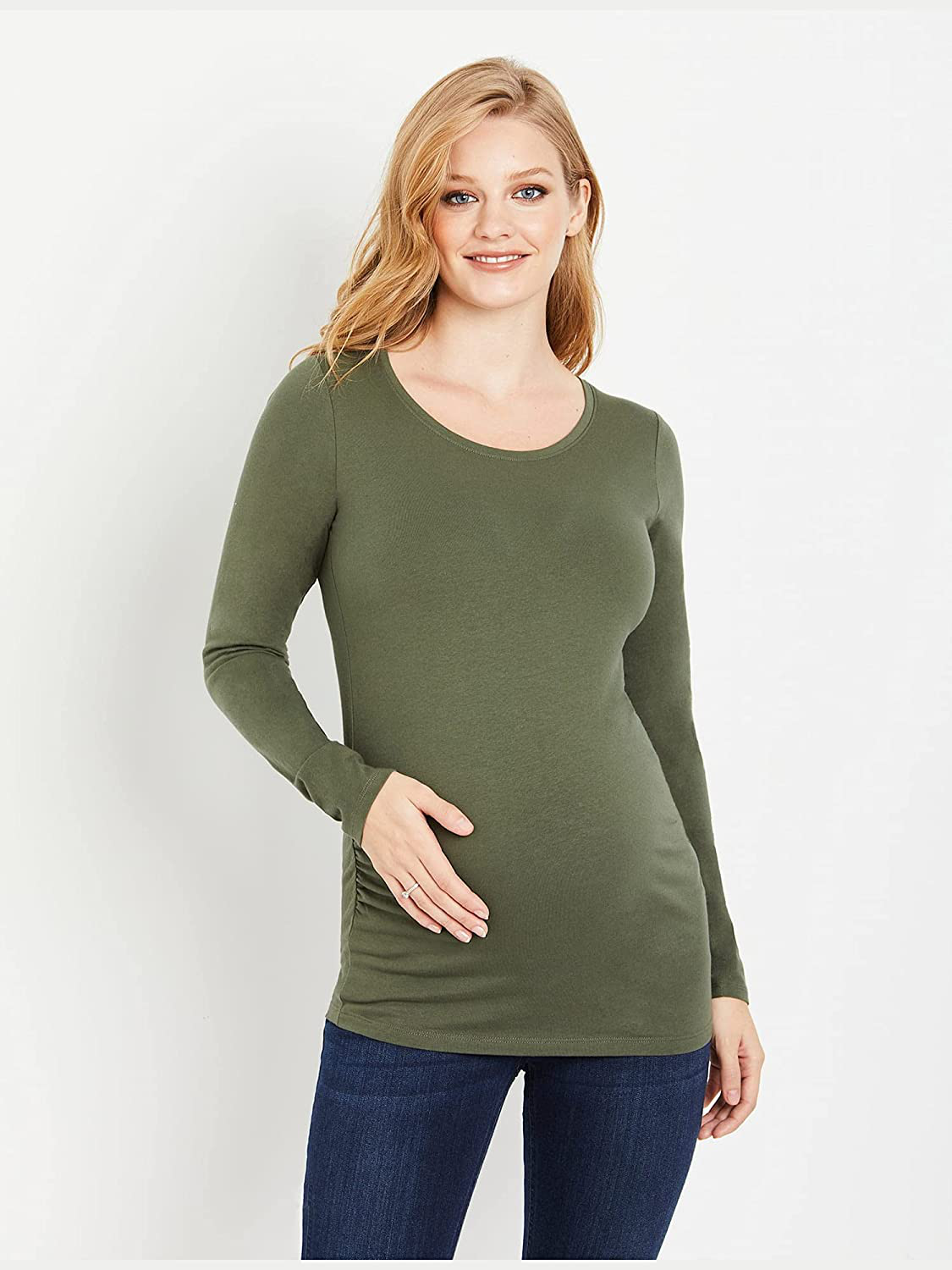Motherhood Maternity Women'S Bumpstart 2 Pack Long Sleeve Tee Shirts Apparel & Accessories > Clothing > Activewear Kylie Max   