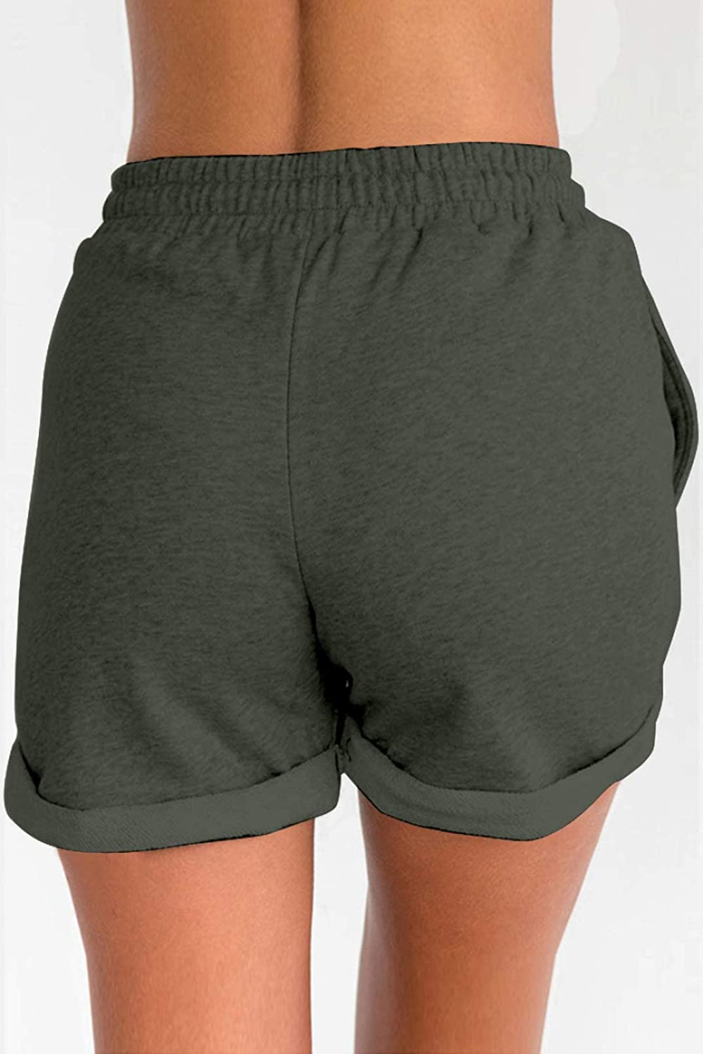 Paitluc Sport Shorts Women Workout Shorts with Pockets for Women Mid Waist Slightly Stretchy Light Weight Apparel & Accessories > Clothing > Shorts Kylie Max   