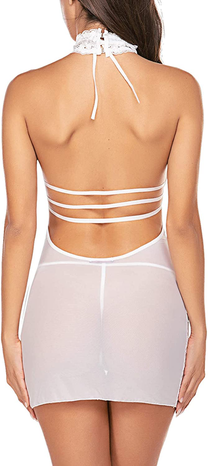 Avidlove Women Babydoll Lingerie Lace Chemise Halter Nightwear Teddy Dress Apparel & Accessories > Clothing > Underwear & Socks > Lingerie Kylie Max   