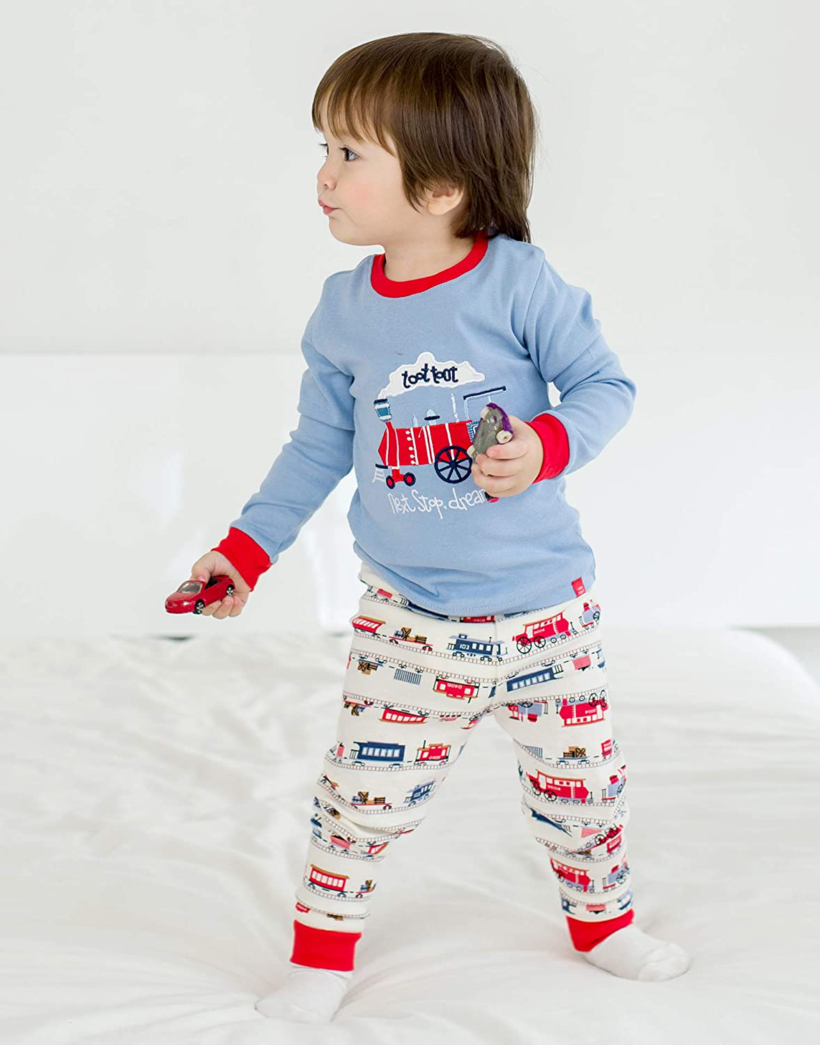 VAENAIT BABY Toddler Kids Boys Girls 100% Cotton Jaws Truck Dino Snug Fit Sleepwear Pajama Pjs Set Apparel & Accessories > Clothing > Sleepwear & Loungewear > Pajamas Kylie Max   