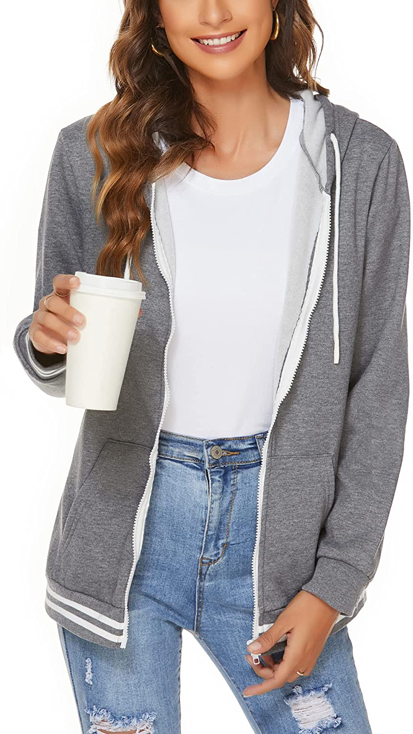 FINWANLO Hoodies for Women Casual Long Sleeve Tops Fleece Pullover Hooded Sweatshirts Jacket with Pockets  Kylie Max   