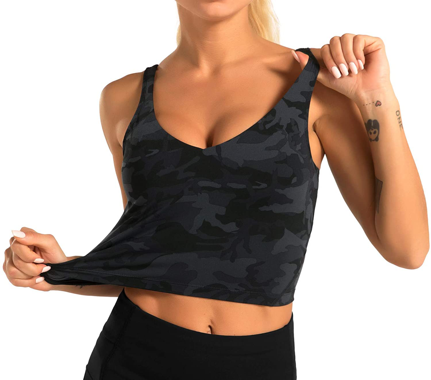 Dragon Fit Sports Bra for Women Longline Padded Bra Yoga Crop Tank Tops Fitness Workout Running Top Apparel & Accessories > Clothing > Underwear & Socks > Bras Kylie Max   
