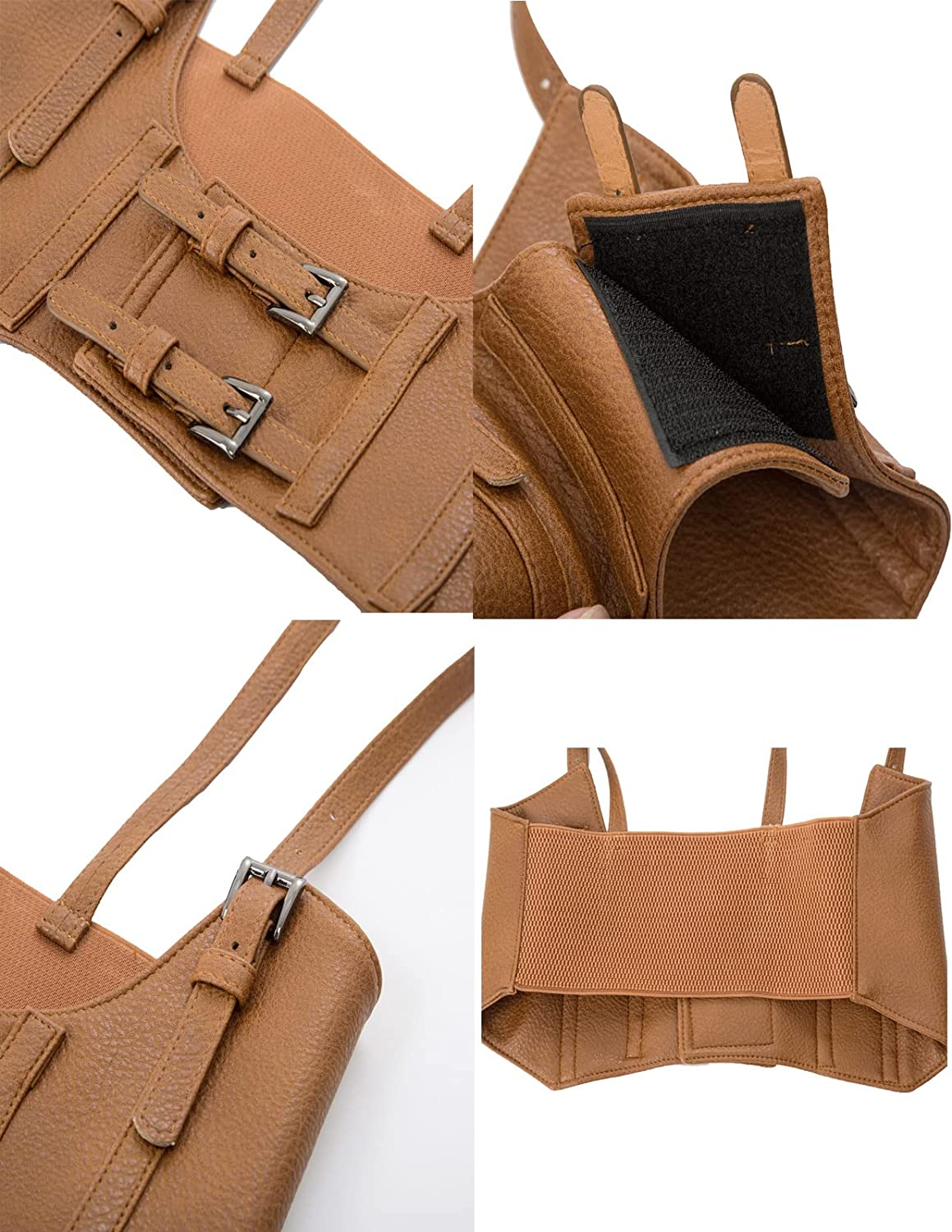 KANCY KOLE Women Fashion Faux Leather Waist Belt Steampunk Underbust Corset Apparel & Accessories > Clothing > Underwear & Socks > Lingerie KANCY KOLE   