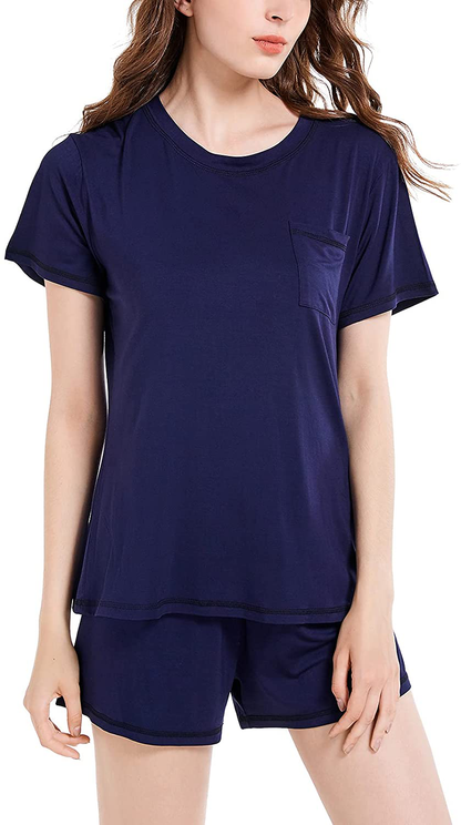 Eiggam Pajamas for Women Lounge Cotton Sleepwear Comfy Soft Long Button Down Pjs Set Pajamas Set Apparel & Accessories > Clothing > Sleepwear & Loungewear > Pajamas Eiggam   