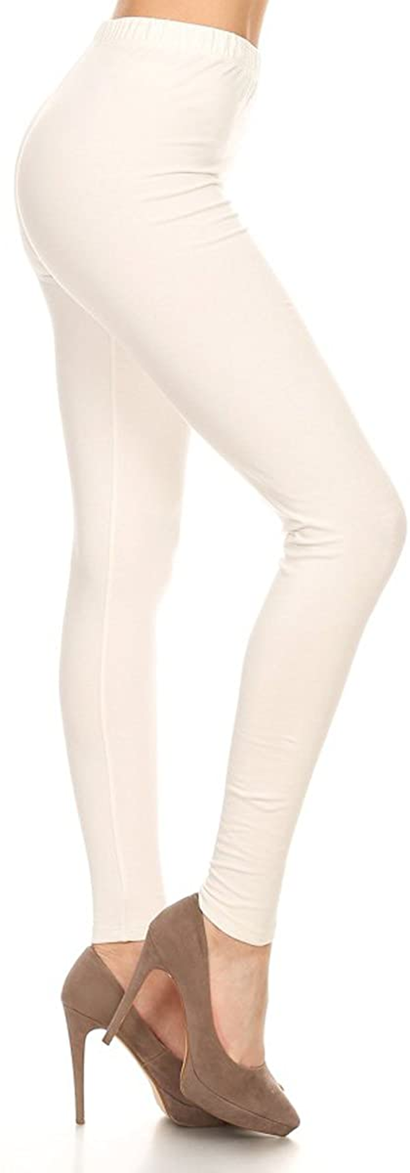 Leggings Depot Cotton Women'S Premium Quality Ultra Soft Solid Leggings Apparel & Accessories > Clothing > Underwear & Socks > Shapewear LEGGINGS DEPOT   
