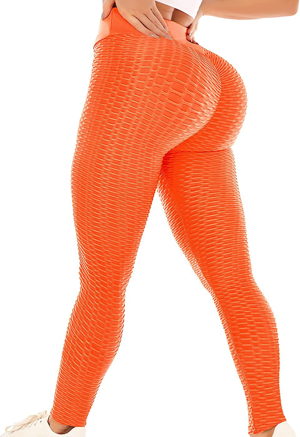 ViCherub Leggings for Women Scrunch Butt Lifting TIK Tok Yoga Pants Peach Lift High Waisted, Workout Tummy Control Tights Apparel & Accessories > Clothing > Activewear ViCherub Orange XX-Large 