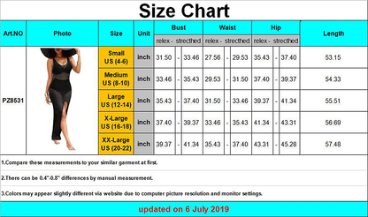 Perzeal Women'S Sexy Sleeveless Swimsuit Cover Ups Sheer Crochet plus Size Beach Bikini See through Swimwear Maxi Dresses Apparel & Accessories > Clothing > Swimwear Kylie Max   
