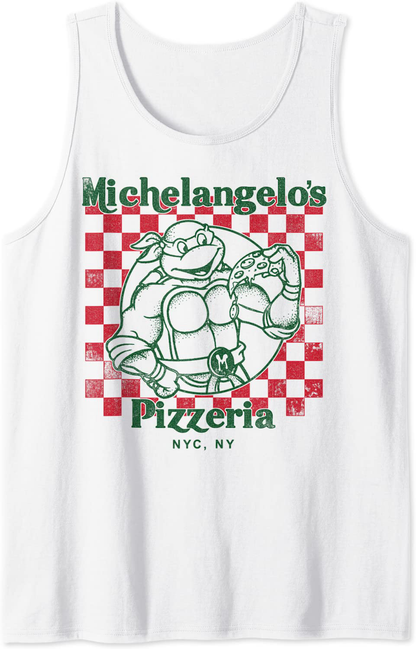 Nickelodeon Teenage Mutant Ninja Turtles Mikeys Yummy Pizza Tank Top Apparel & Accessories > Clothing > Activewear Kylie Max   