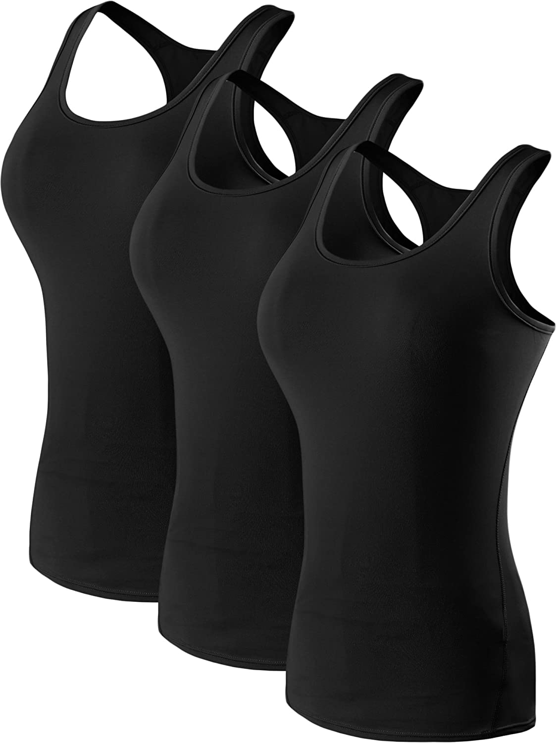 Neleus Women'S 3 Pack Compression Base Layer Dry Fit Tank Top Apparel & Accessories > Clothing > Activewear Kylie Max   