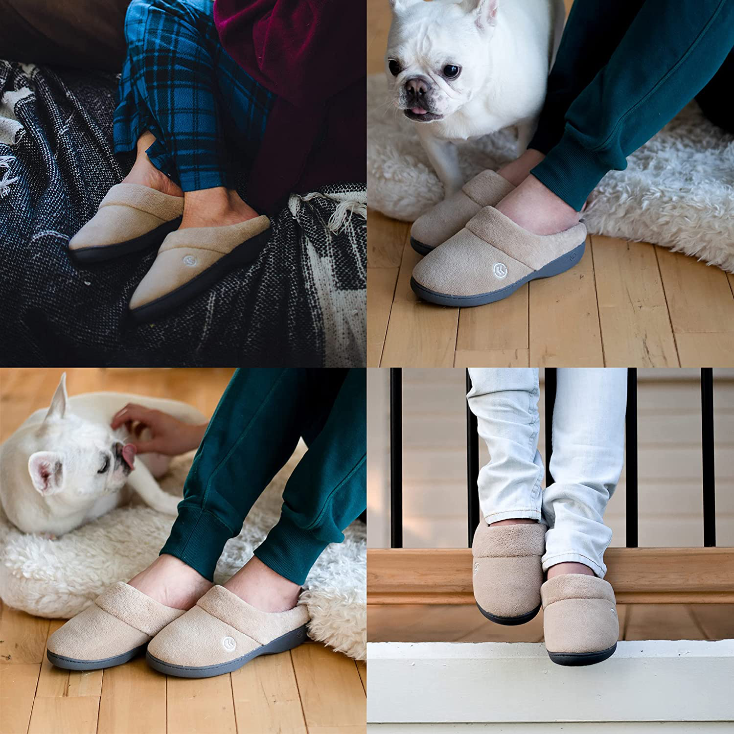 isotoner Women's Cozy Terry Hoodback Clog Slipper with Soft Memory Foam, Comfort Arch Support, and an Indoor/Outdoor Sole Arts & Entertainment > Party & Celebration > Gift Giving KYLIE MAX   