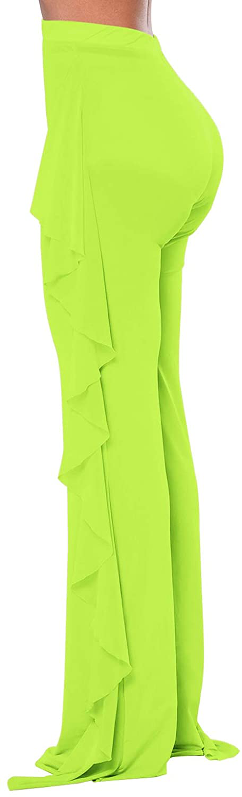 COCOLEGGINGS Women'S Sheer Mesh Ruffle Pants Swimsuit Bikini Bottom Cover Ups Apparel & Accessories > Clothing > Swimwear Kylie Max   