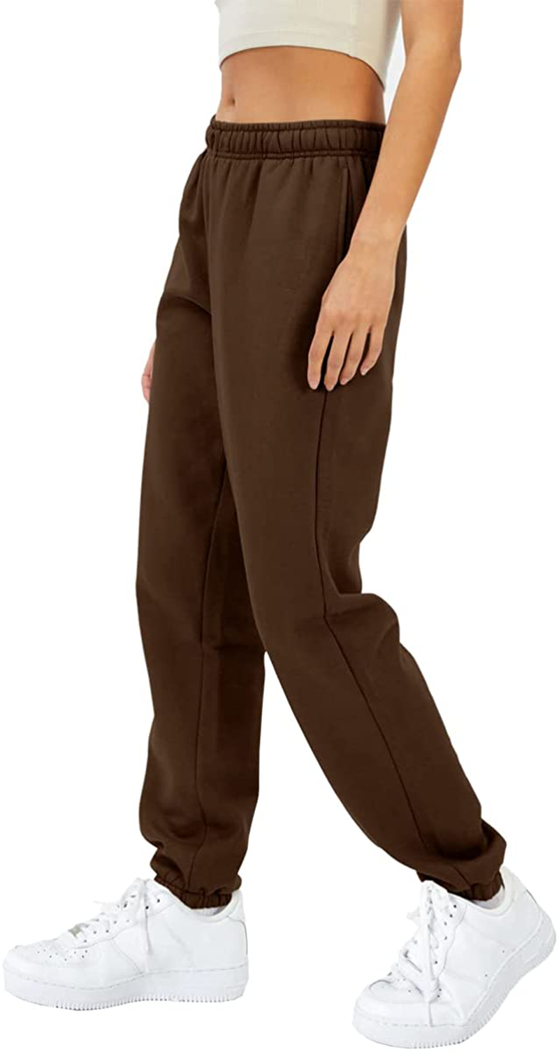 EFAN Womens Fleece Sweatpants Warm Baggy Pants Comfy Oversized Fall Joggers High Waisted Cotton Lounge with Pockets Apparel & Accessories > Clothing > Activewear Kylie Max   