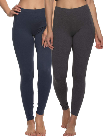 Felina Velvety Super Soft Lightweight Leggings - for Women - Yoga Pants, Workout Clothes Apparel & Accessories > Clothing > Activewear Felina Navy Charcoal X-Small 