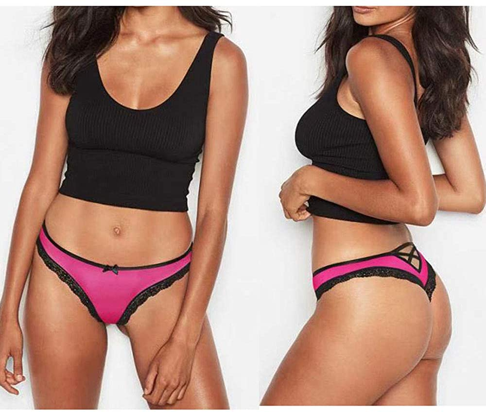 Gefyvuxrm Womens Cheeky Lingerie Underwear Lace Trim Panties Sexy Hipster 5 Pack Apparel & Accessories > Clothing > Underwear & Socks > Underwear AIDOVEI   