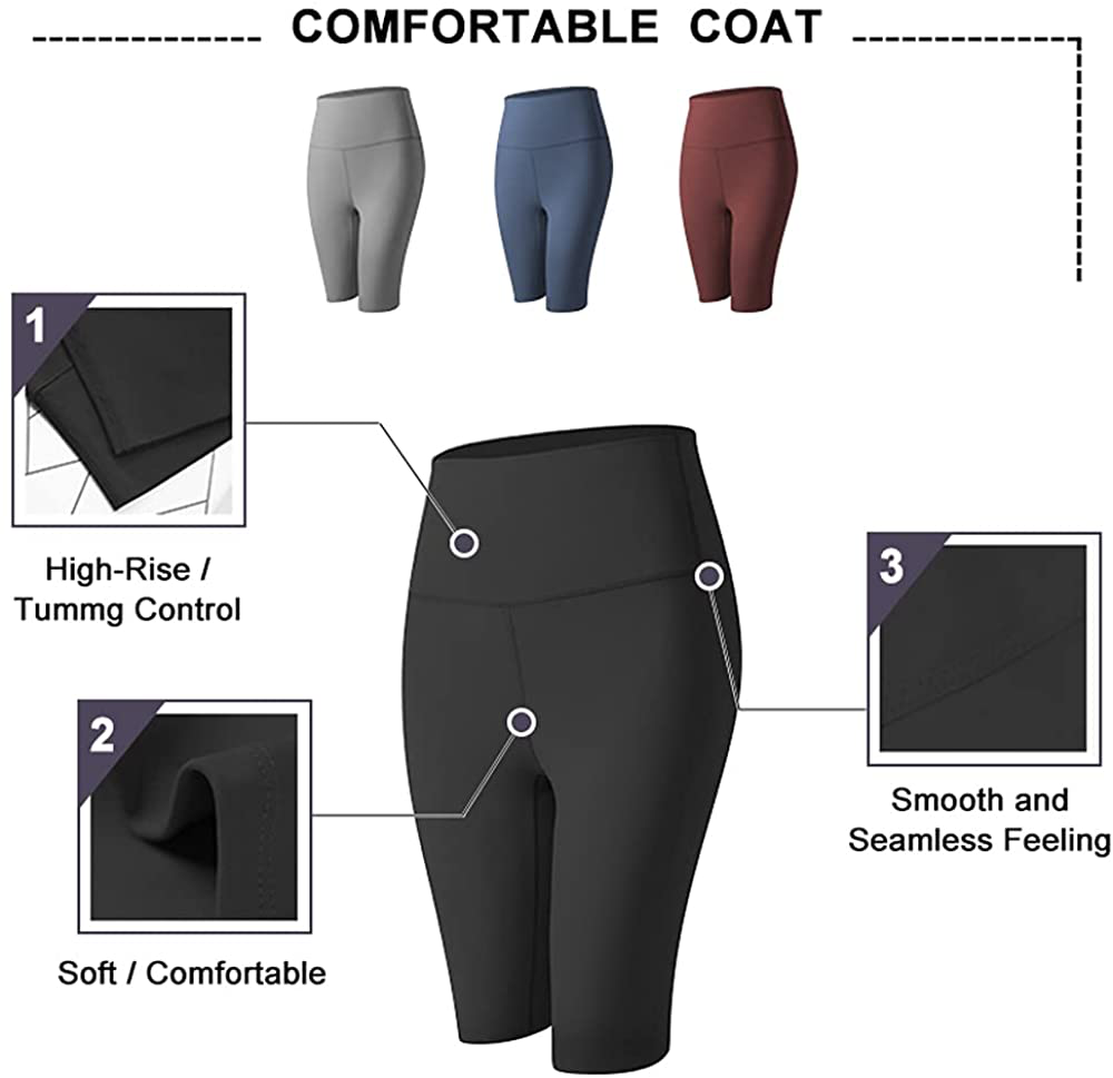 CTHH 3 Pack Biker Shorts for Women-High Waisted Workout Running Athletic Shorts for Women Yoga Gym Womens Shorts Apparel & Accessories > Clothing > Shorts Kylie Max   