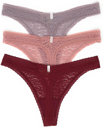 Victoria's Secret PINK Thong Panty Set of 3 Apparel & Accessories > Clothing > Underwear & Socks > Underwear Victoria's Secret   