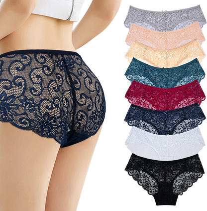 Sunm Boutique Womens Underwear Invisible Seamless Bikini Lace Underwear Half Back Coverage Panties Apparel & Accessories > Clothing > Underwear & Socks > Underwear Sunm Boutique   